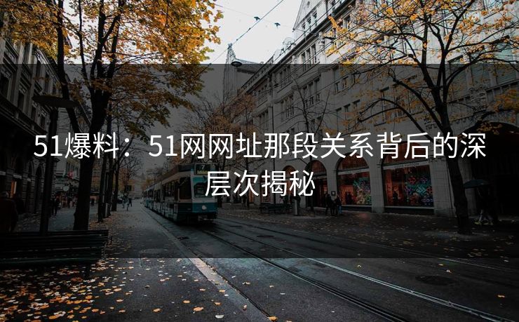 51爆料:51网网址那段关系背后的深层次揭秘 51爆料:51网网址那段关系背后的深层次揭秘