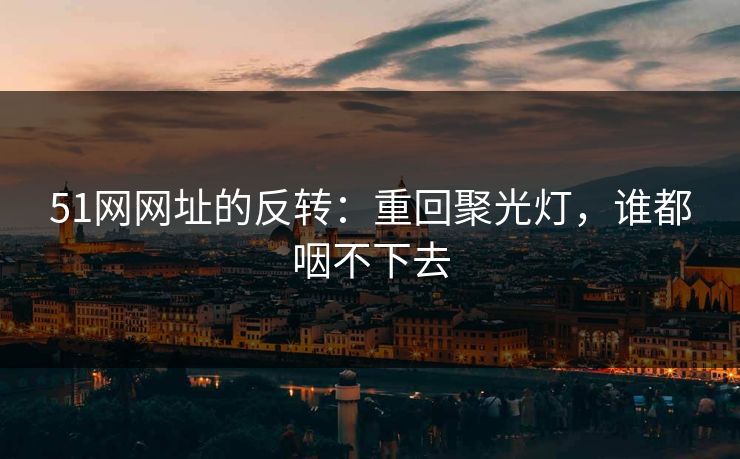 51网网址的反转:重回聚光灯,谁都咽不下去 51网网址的反转:重回聚光灯,谁都咽不下去